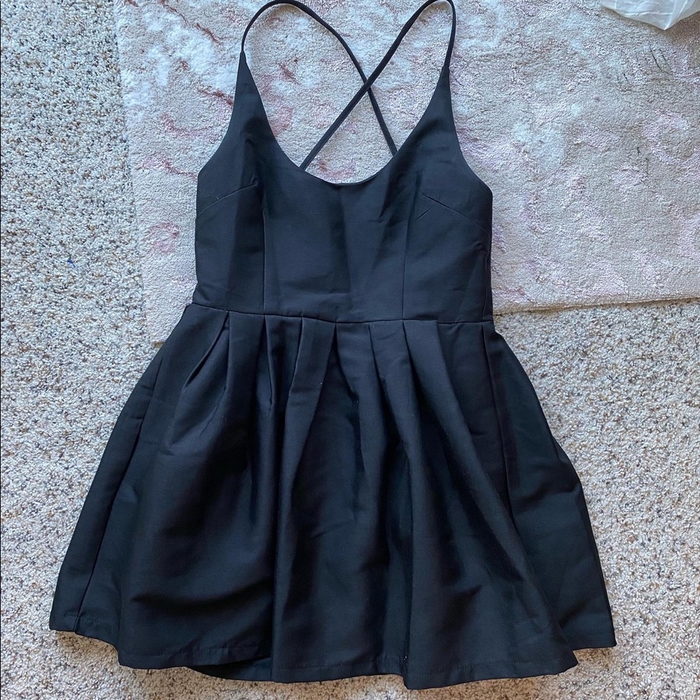 Princess Polly Short black teacup dress